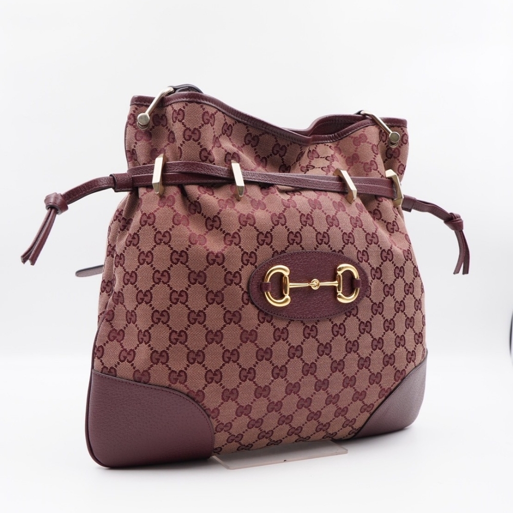 CD12 💖 Gucci Horsebit 1955 Messenger Bag GG Canvas Large - Picture 6 of 14